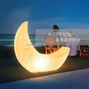 Premium Modern Weatherproof Moon Swing Chair Soft LED Lights Dimmable Stylish for Indoor/Outdoor Use Factory Price for Halloween