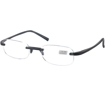 Fashionable vintage design elderly reading glasses for men women new trimmed frameless custom logo presbyopia eyewear wholesale