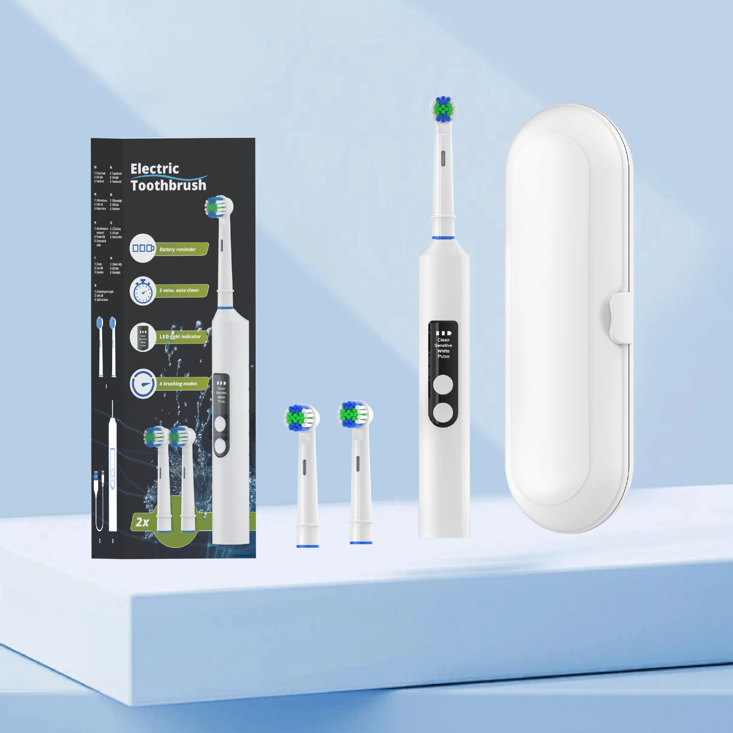 Wholesale High Quality Wireless Charging Adult Travel Ipx7 waterproof electric toothbrush