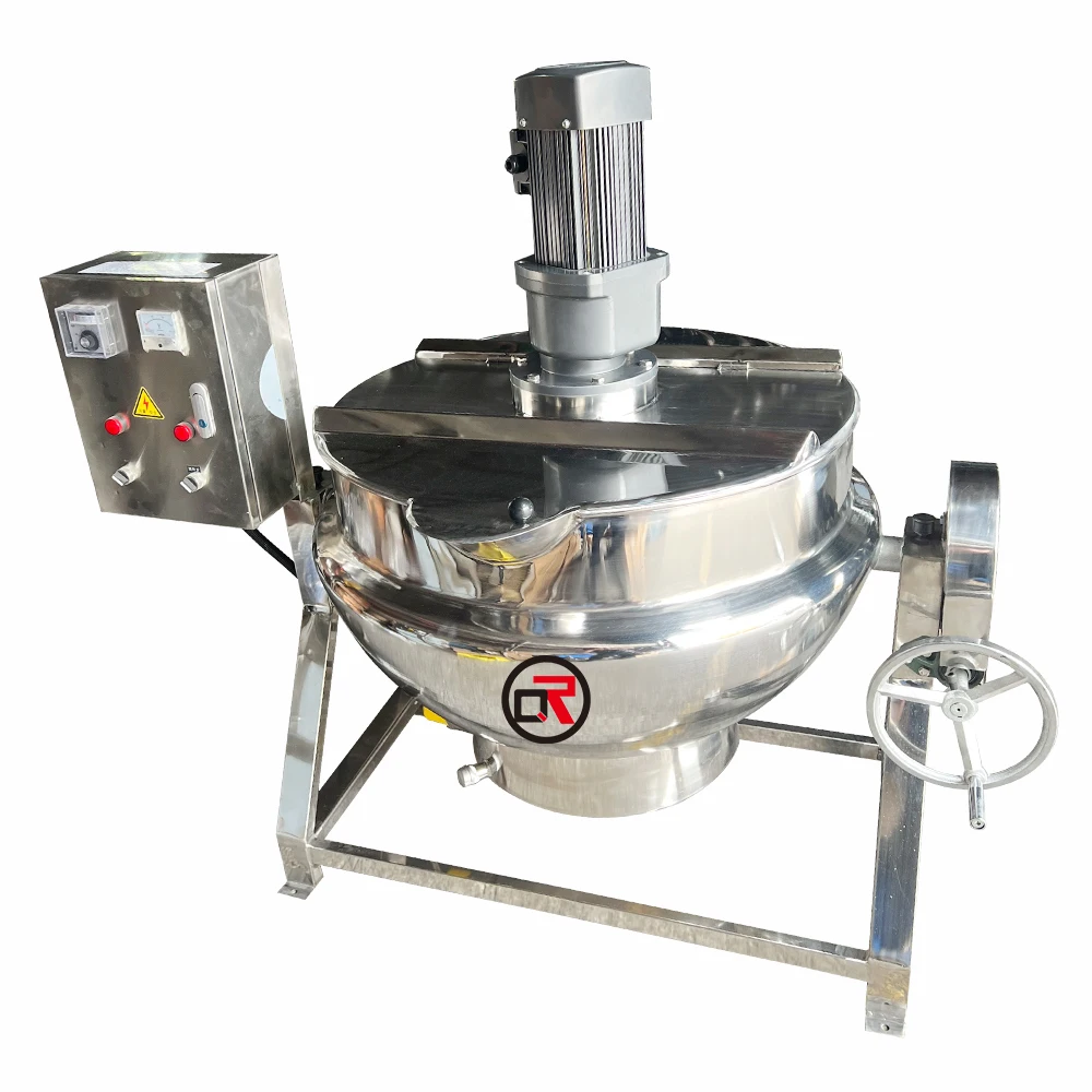 Stainless Steel Sauce Jam Food Cooking Equipment Electric Heating Double  Jacketed Cooking Kettle With Agitator