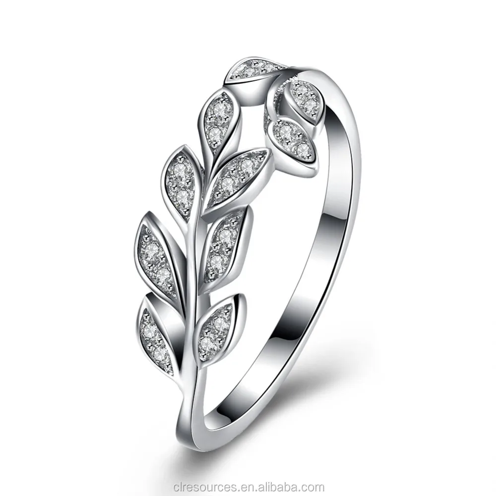 olive leaf ring sterling silver