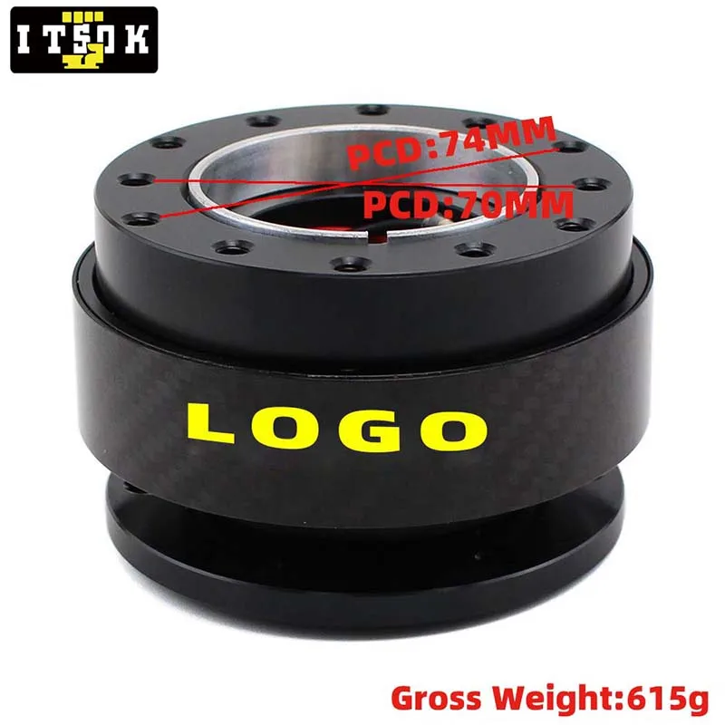 Carbon Fiber Burnt Blue Ding Steering Wheel Hub Boss Kit Adapter Body