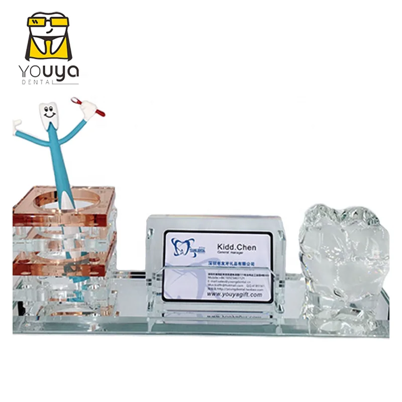 
 Зубной Кристалл Зуб с держателем ручки и визитница  