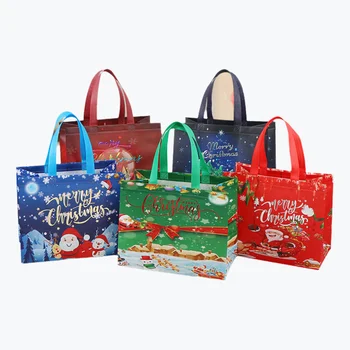 New Arrival hot selling Christmas shopping bags Wholesale customize logo Non-woven Christmas gift bags