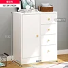 [Quatre tiroirs, une porte] Blanc chaud 60*34*74cm-M00