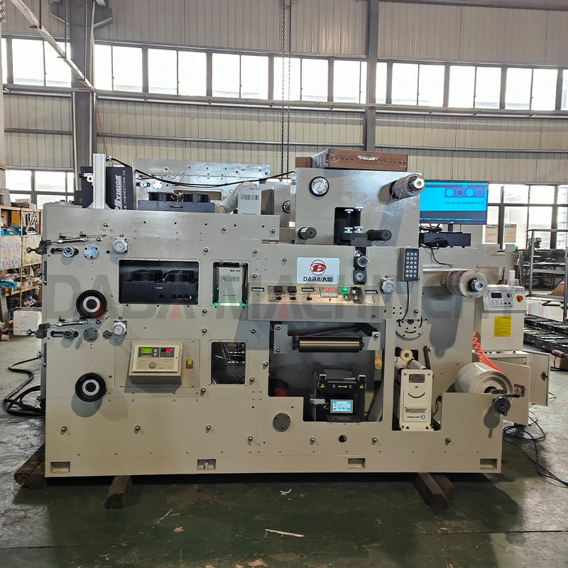 2 Colors Flexo Paper Sticker Label Roll to Roll Printing Machine Rotary Label  Flexographic Printers