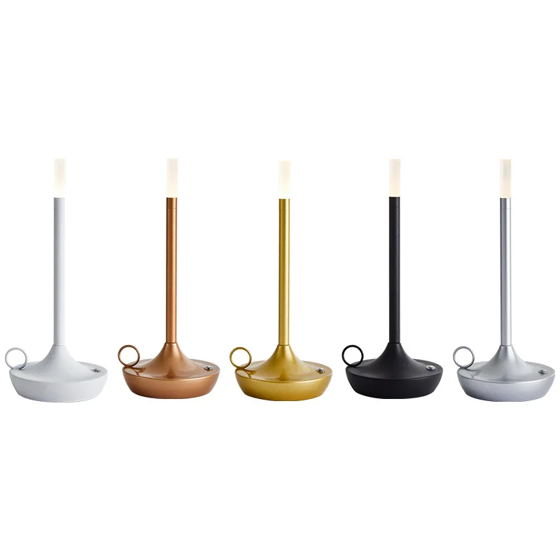 Nordic Decorative Touch Control LED Cordless Rechargeable Table Lamp for Restaurant and Hotel