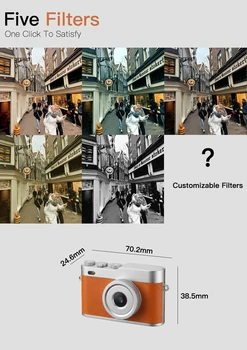 Mini Super Clear Reuse 8MP Screenless Digital Film Camera Portable 5 Filters Retro 4G Dslr Screenfree Digital Camera for Camping detail image