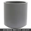 Plastic round gray medium