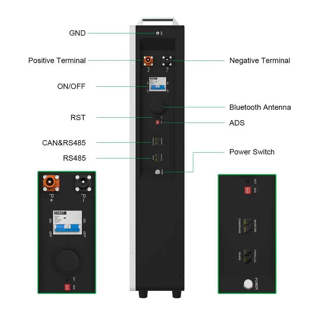 Support 16 Parallel Eu Stock 5kwh 10kwh Solar Storage Battery Lifepo4 48v 51.2v 100ah 200ah Powerwall Lithium Ion Batteries manufacture