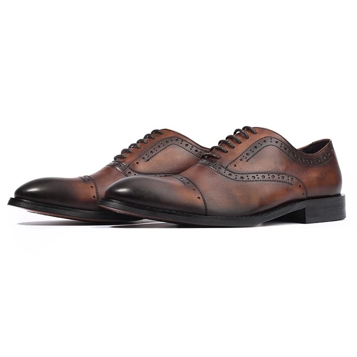 Black Brown Wedding Dresses Shoes For Men Genuine Leather Office & Career Formal Shoes Top Layer Cow Leather Black Brown Wedding Dresses Shoes For Men Genuine Leather Office & Career Formal Shoes Top Layer Cow Leather