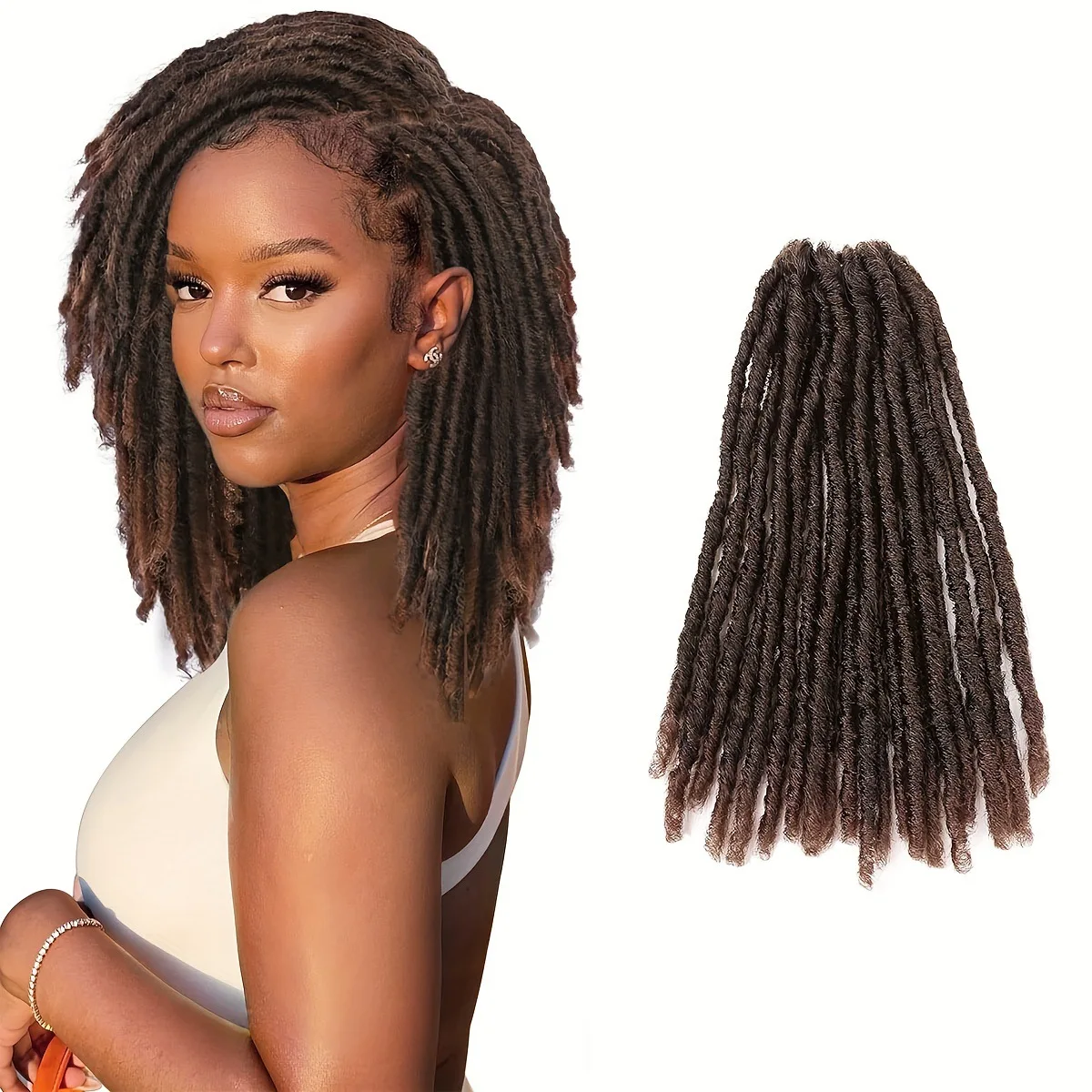 20pieces/pack Faux Locs Hair Ombre Soft Dreadlocks Crochet Hair ...