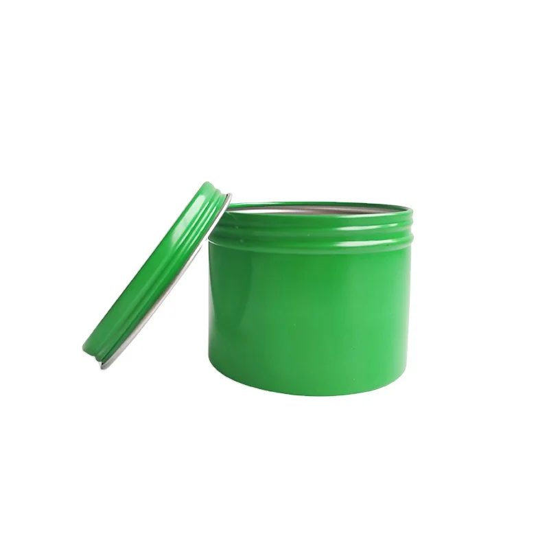 Оптовая продажа, 120 г, зеленые алюминиевые банки, алюминиевая банка для еды, алюминиевая банка для свечей