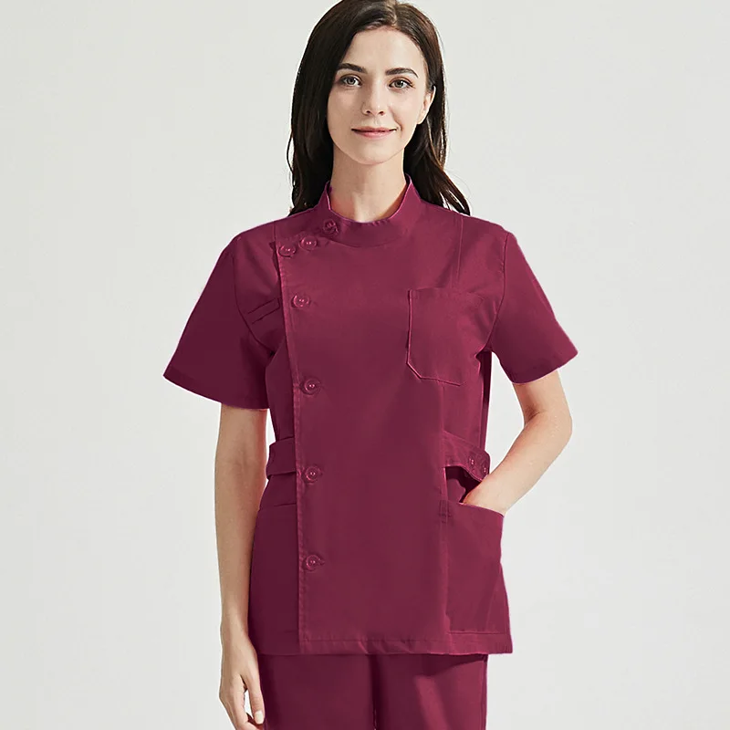 Nurse Uniforms Women Doctor Medical Beautician Lab Work Clothes Set Top &  Pants
