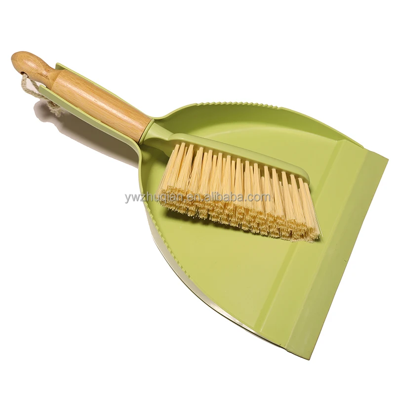 Natural Bamboo Brush Broom Set With Dustpan Household Table Cleaning