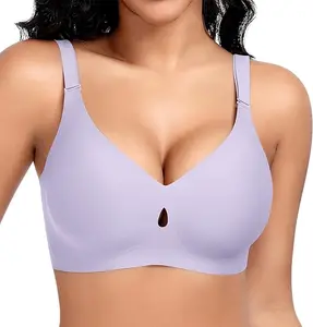 Newly Designed Wirefree Custom Women Full Coverage Supportive Push up Seamless Lightweight Sport Padded No Show Plus Size Bra