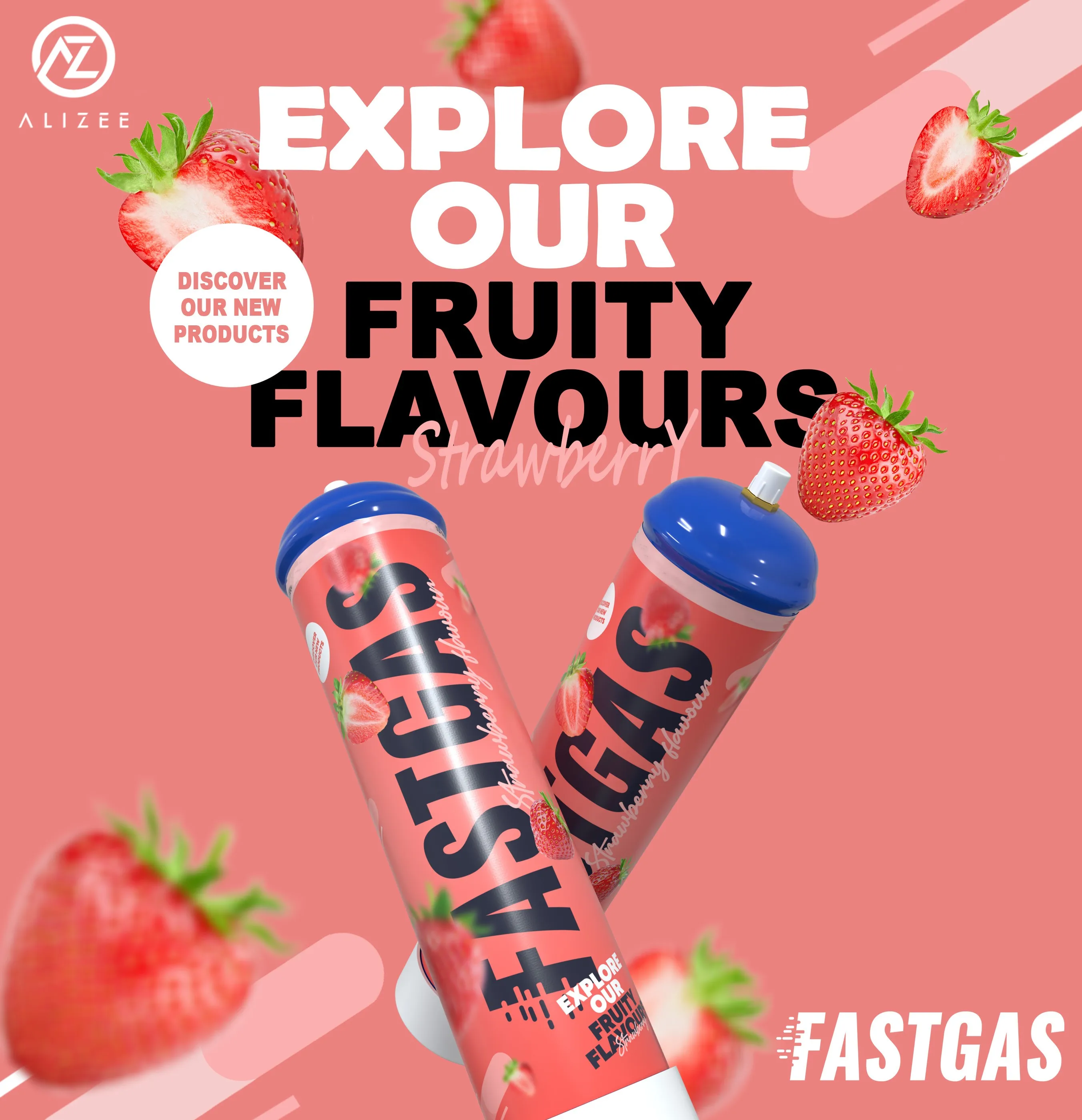 2023 fastgas Whipped 640g Strawberry Flavor Cream Charger
