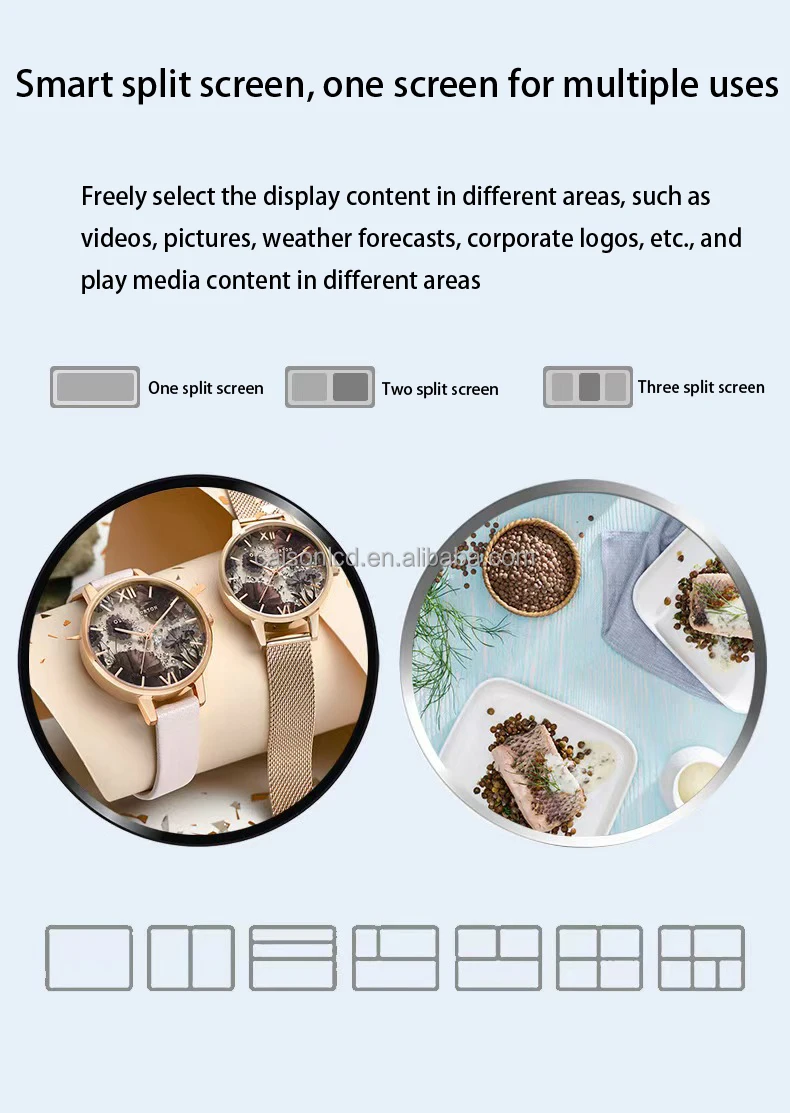 AUO 23.6-Inch Circular LCD Panel 848*848 with  700Nits 60hz TFT LCD P236RVN01.0 Round LCD display monitor supplier