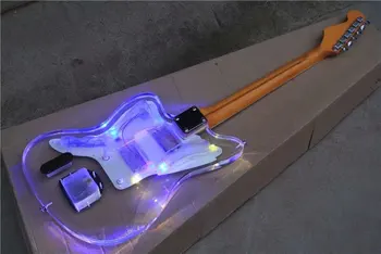 クリスタル フライングV エレキギター クリア 透明 Flying V Ebony