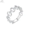 18K Solid White Gold