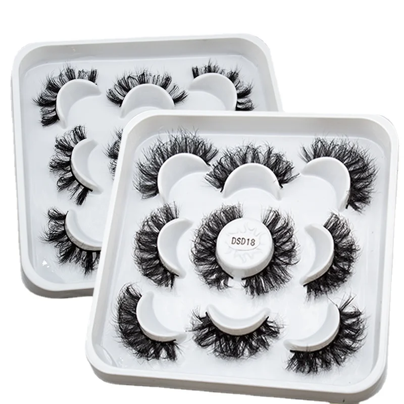 5 Pairs 100 Mink False Eyelashes Hand Made Natural Fluffy Dd Curl Faux