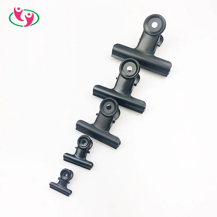 Промо-черный металл 22 мм 31 38 50 63 75 канцелярских бульдог клип