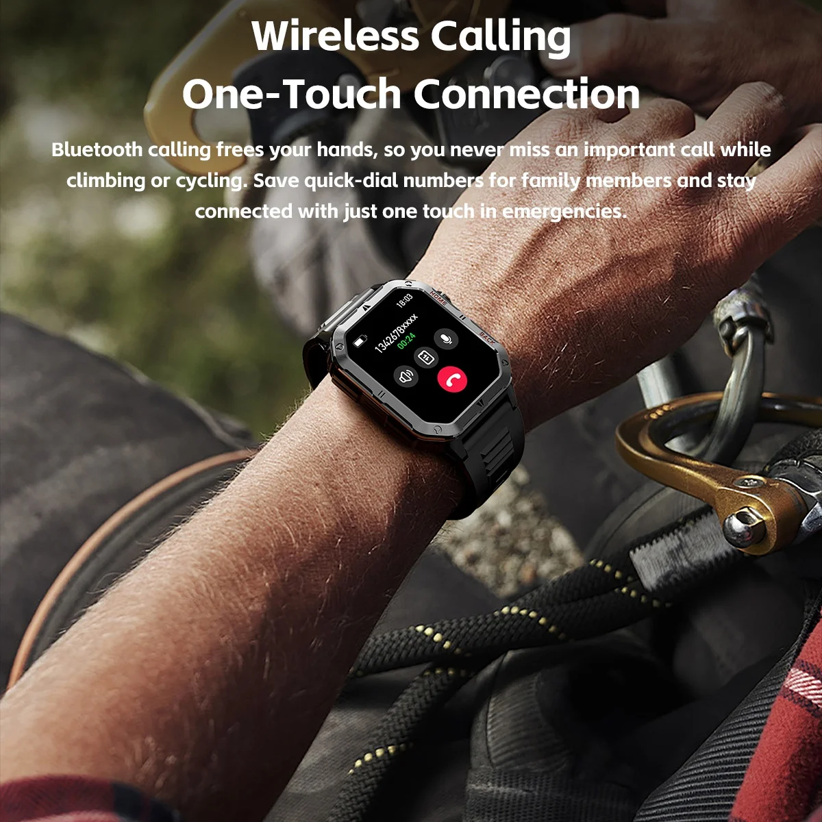 Best Sport Smart Watch MT62 1000mah Battery 3ATM Waterproof