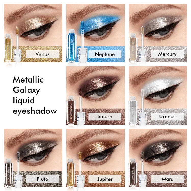 
 Водостойкая блестящая Кисть для макияжа Domani Beauty, оптом, под заказ, блестящая Кисть для макияжа, частная этикетка, одиночные жидкие тени для век, тени для век  