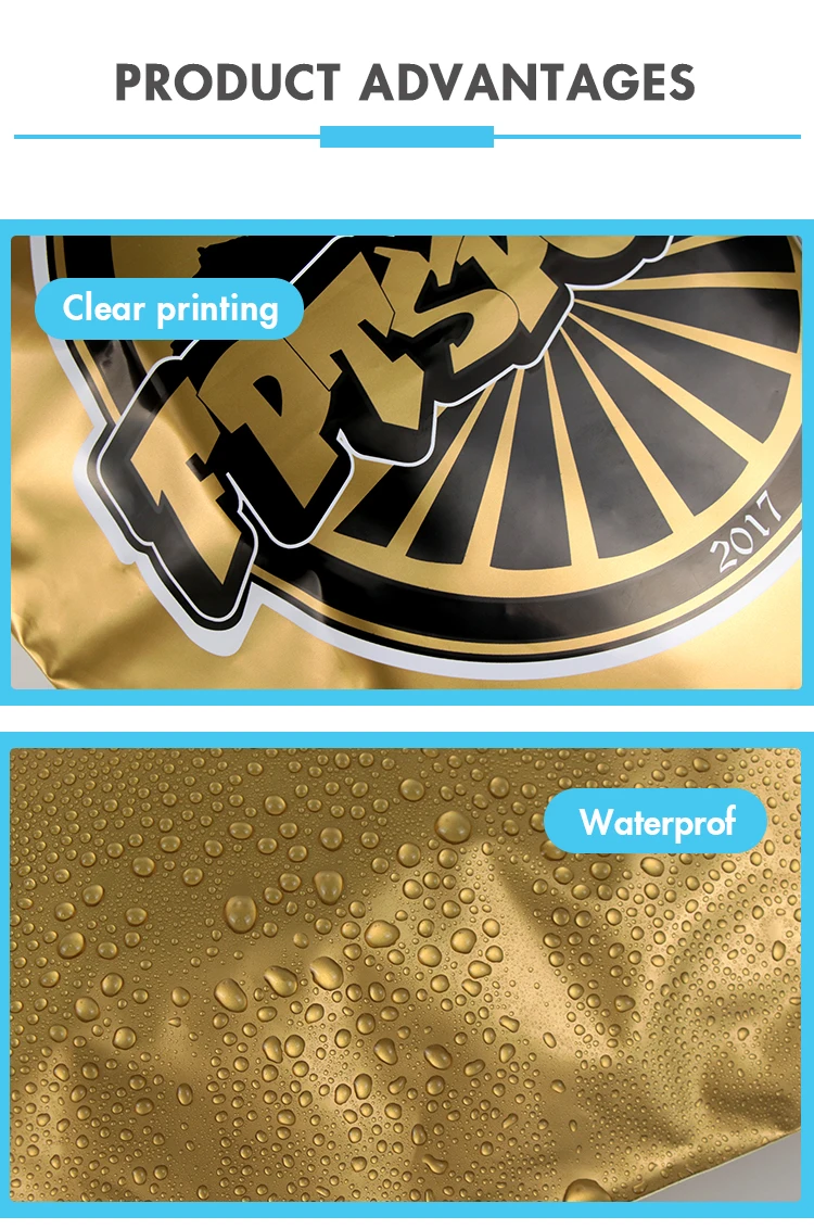 Custom Printed Logo Self Sealing Gold Poly Mailer Clothing Packaging