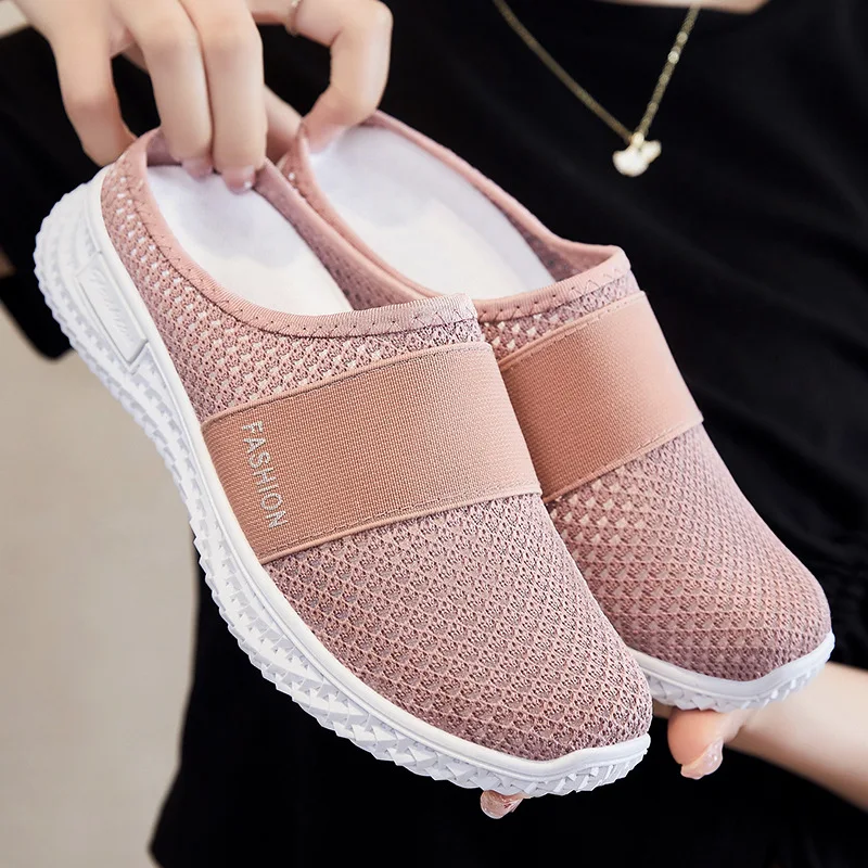 Fashion Shoes Flat Heel Zapatilla Zapatos Casuales Para Hombre Female Half Bag Sneakers Women Casual Shoes