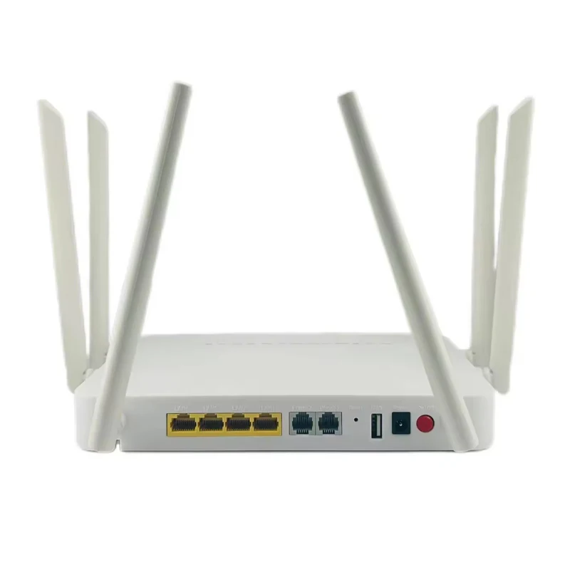 ZXHN ZTE F680 ONU with 6 Antennas - Dual Band WIFI 4GE+2POTS+1USB