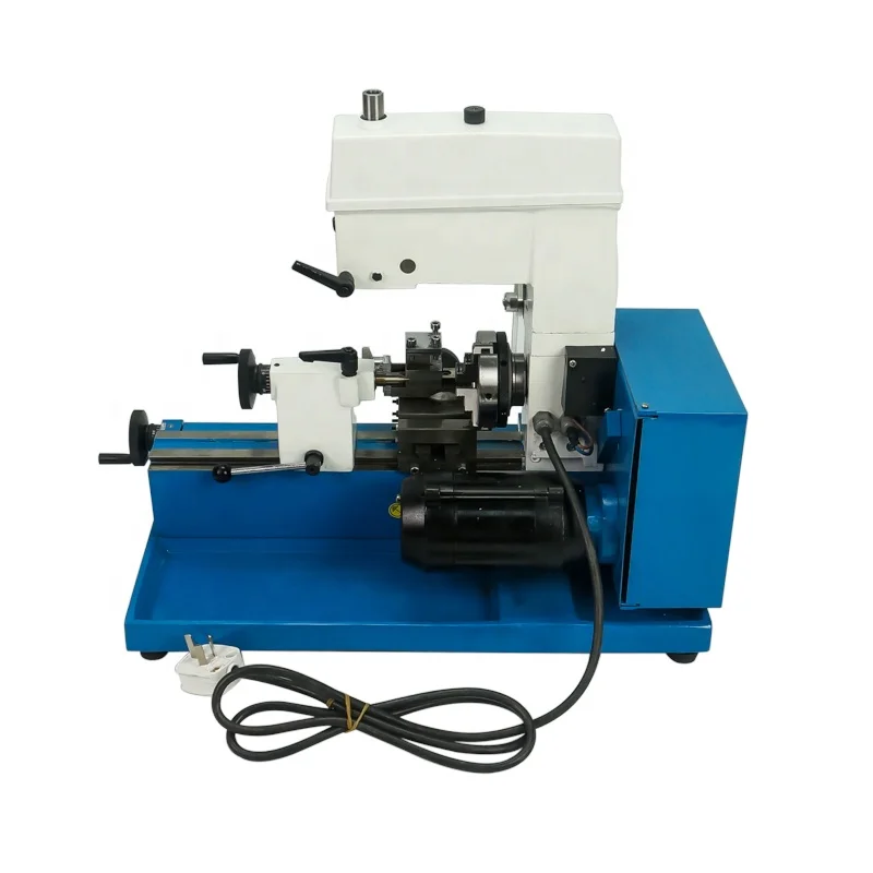 AT125 Micro Multifunctional Lathe Bench Drilling Milling Machine Tool Hot Sale Household for Wood Plastic Soft Metal Working