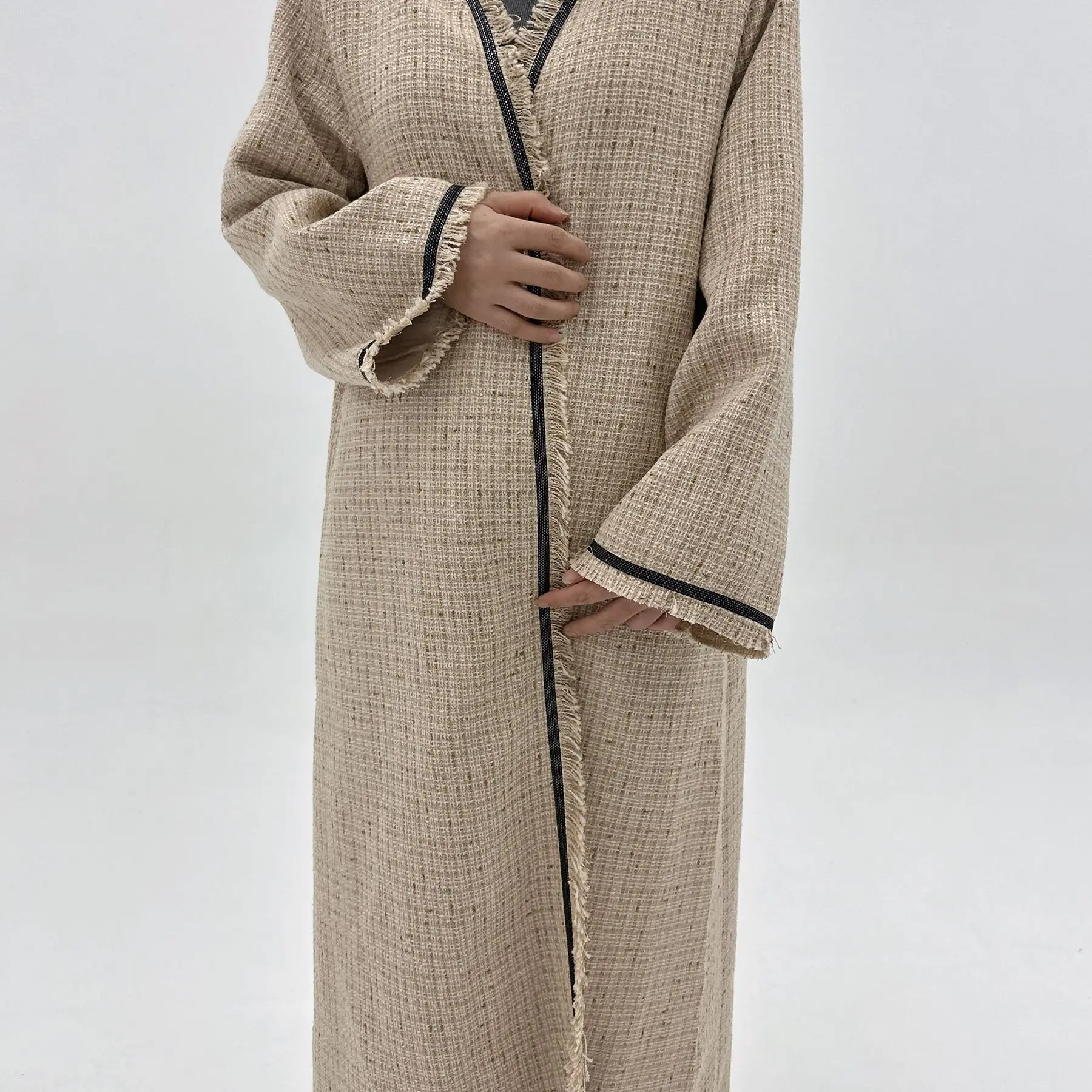 Winter Clothes Islamic Clothing Abaya Dress for Women New Design Over Abaya  Burka for 2024 Winter Woven Coat Style Abaya Woman