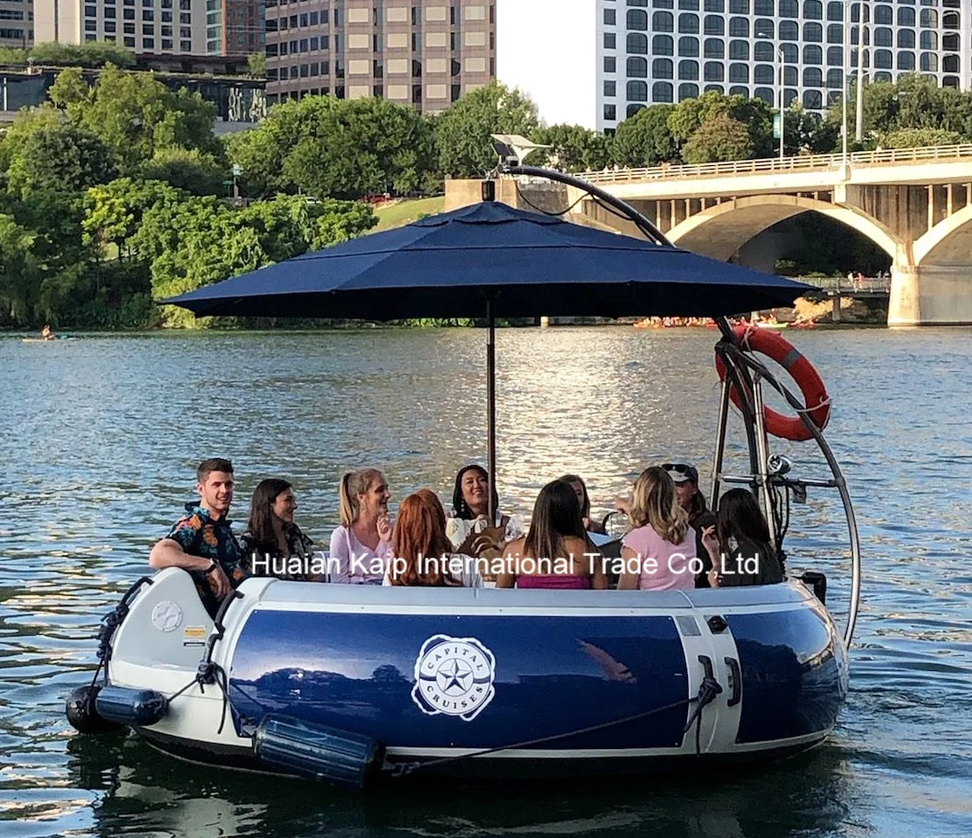 Small Plastic Electric Pontoon Boat Kids and Adult Electric Bumper Boat Electric Motor Bbq Donut Boat