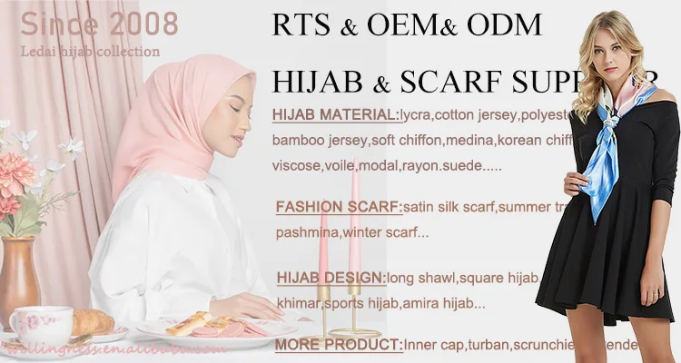 CL62 Muslim Floral Kaftan Set with Scarf - 3-Piece (Coat + Pants + Scarf), Multiple Prints, S - XL