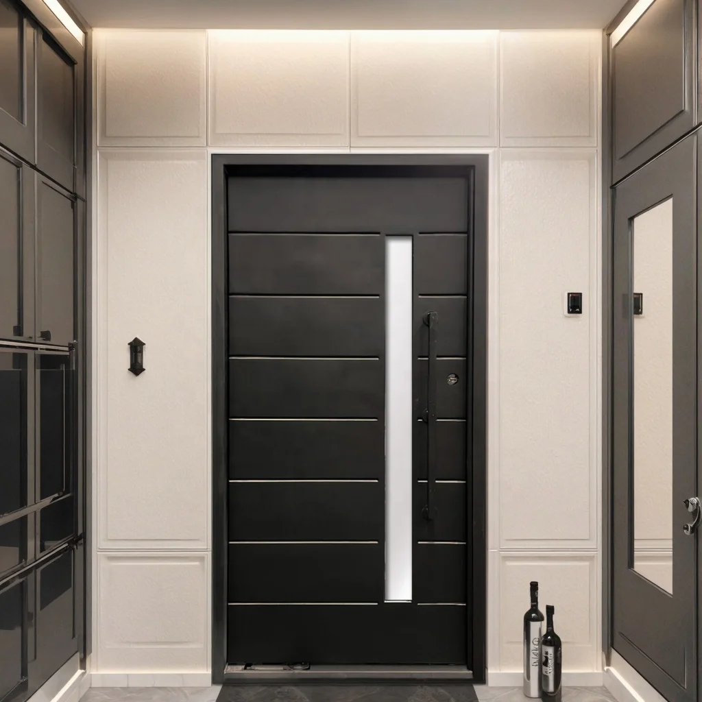 Custom Modern High Quality Stainless Steel Pivot Metal Door Decorative Finish 5 Year Warranty for Commercial Use Villa Entry details