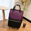 Purple swivel wheel single trolley bag