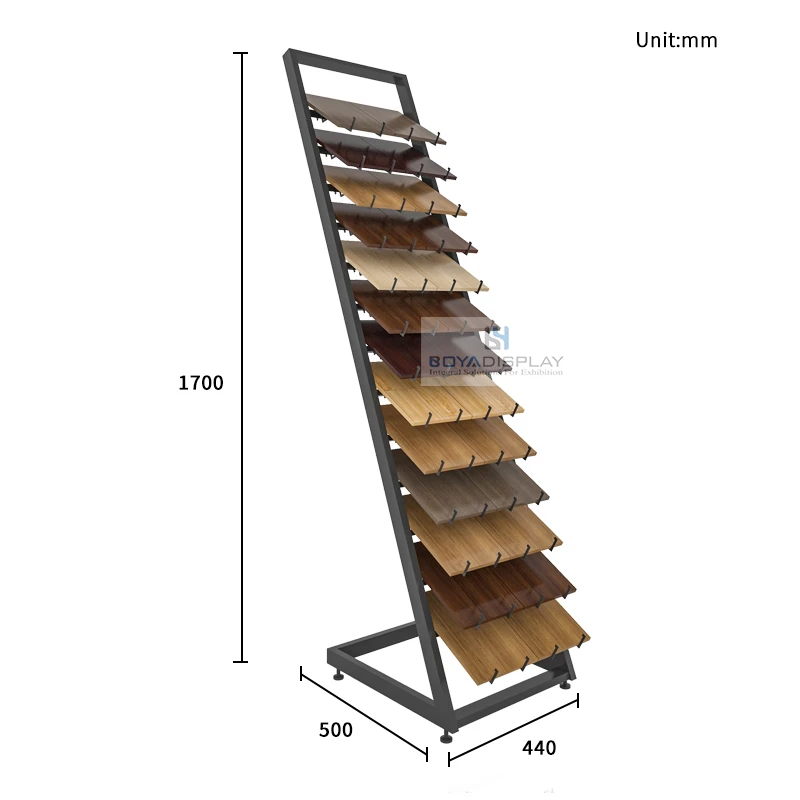 Multi Layer Floor Sample Rack Parquet Deck Portable Hardwood Laminate Wood Flooring Display Stand