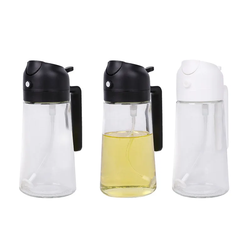 Kitchen Cooking 2 in 1 Oil Sprayer Dispenser Glass Bottle Large Capacity Olive Oil Sprayer Bottle