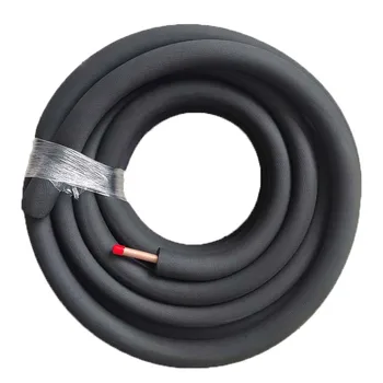 Standard HVAC Black Rubber Insulated Copper Pipe Line Set