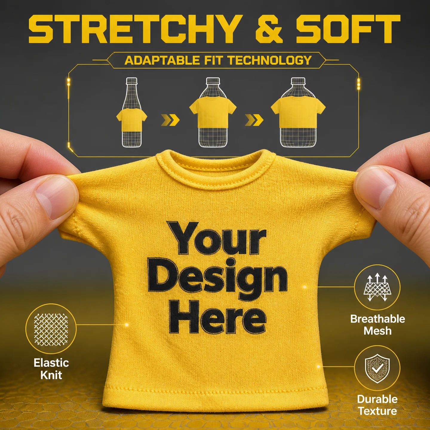 Custom Mini T-shirt Car Pendant Blank Mini T Shirt Toys Clothes Bottle Wrapper logo Advertising T-shirt Clothing Model