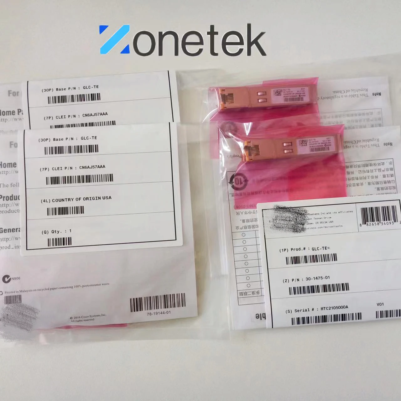 F/S Новый GLC-FE-100LX сетевой модуль SFP двухволоконный 1550 нм 80 км оптический приемопередатчика готов к отправке