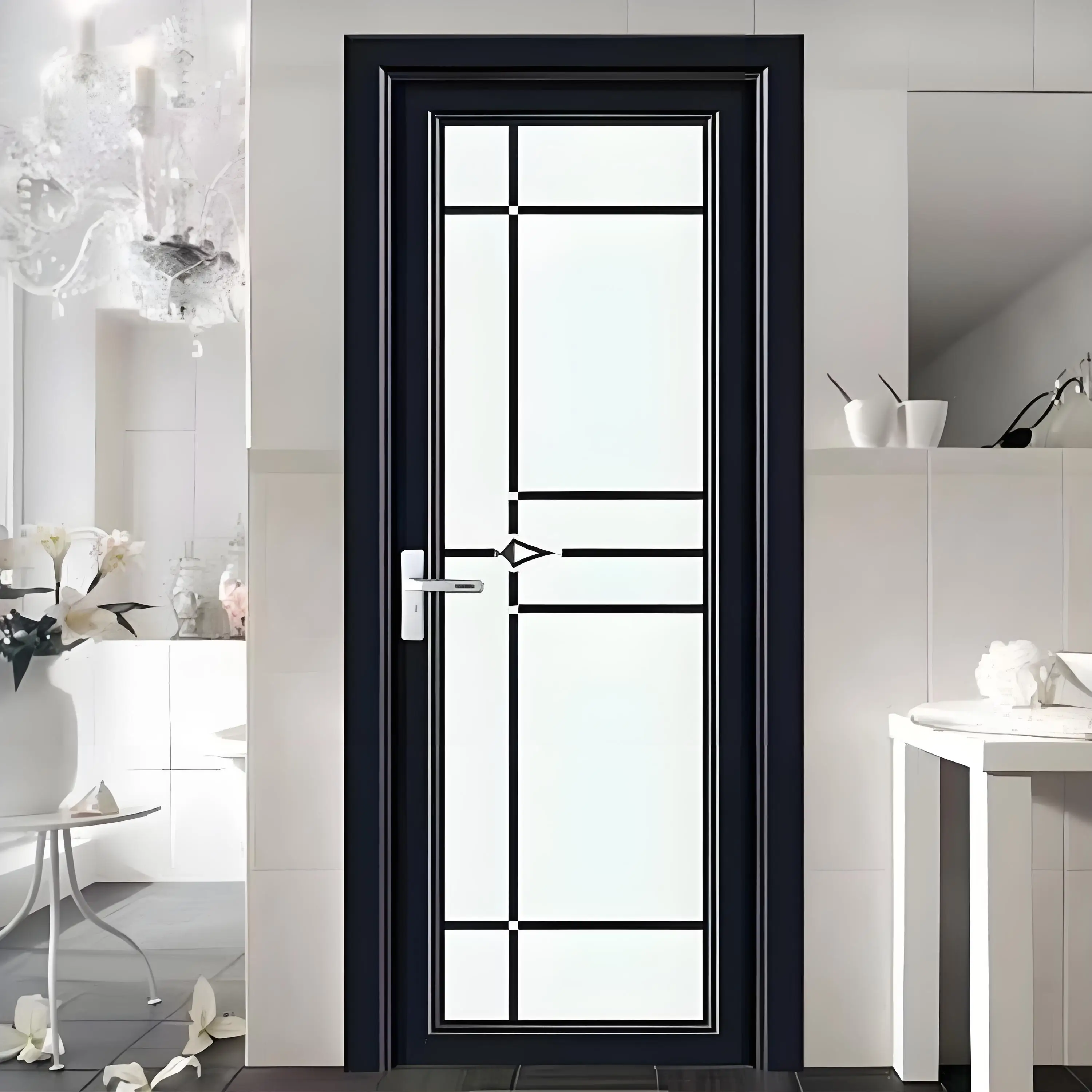 Anti-deformation and Waterproofing Minimalist Style Bathroom Shower Door Waterproof Shower Room Partition Door High-end Custom