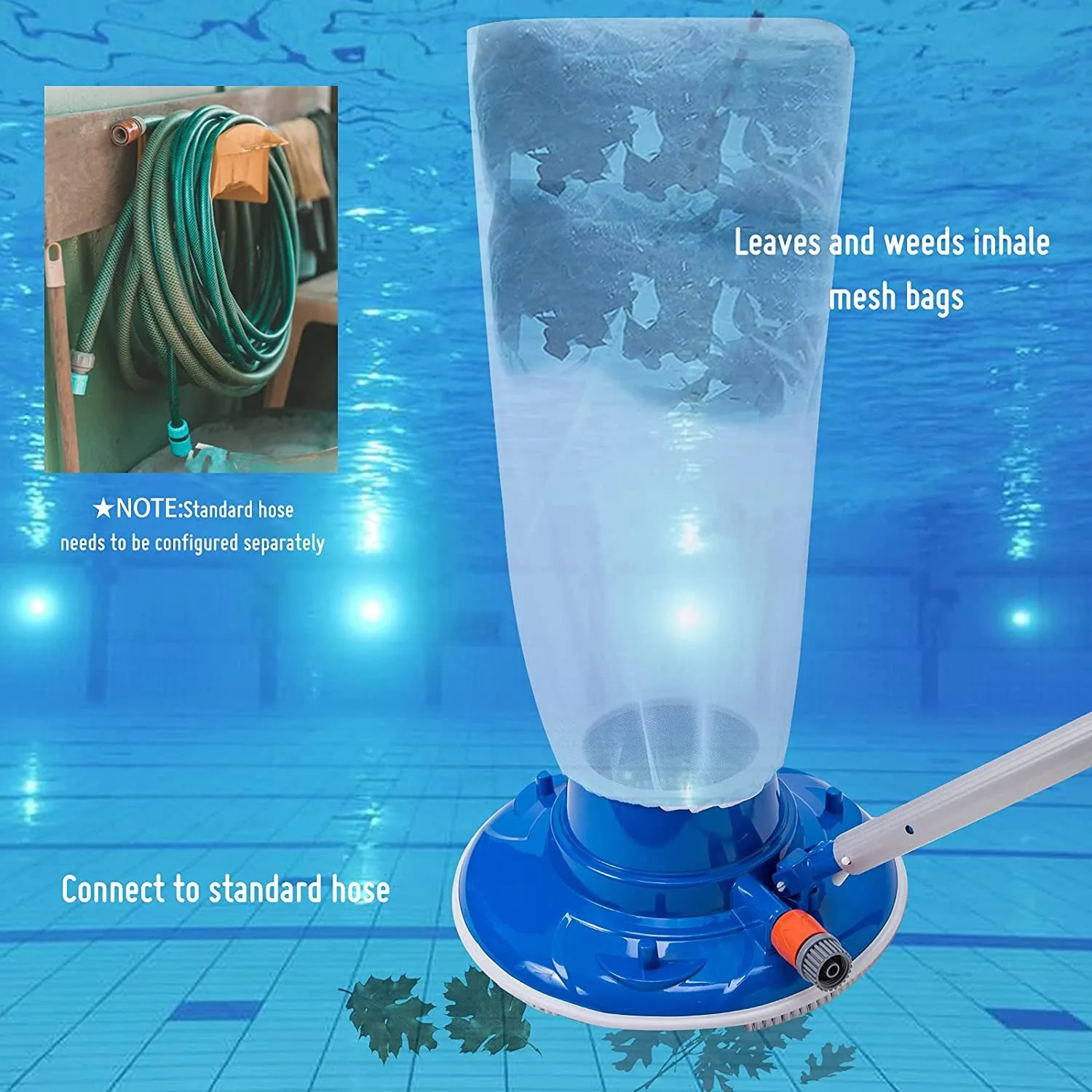 Swimming Pool Cleaner Head Pool Leaf Vacuum Skimmer Net Vacuum Leaf