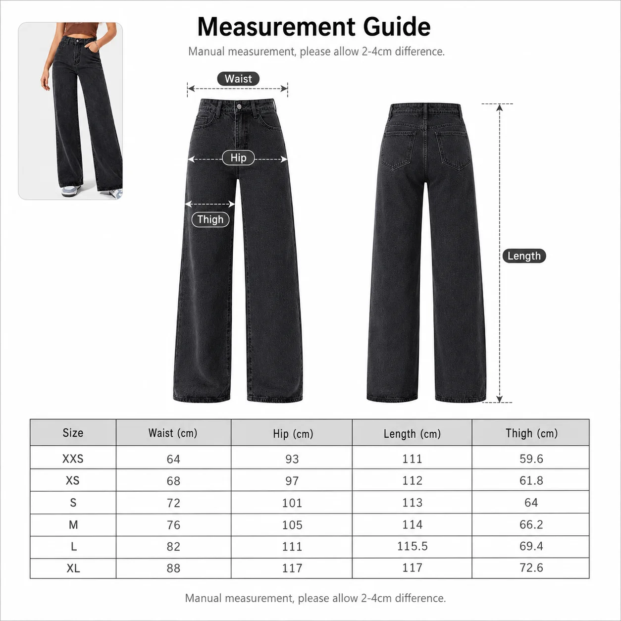 Size measurements
