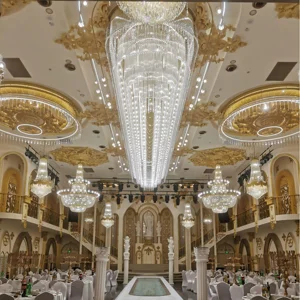Luxury Modern Crystal Glass Chandelier Premium Pendant for Hotel Villa Event Banquet Wedding Decor Custom Project Installation