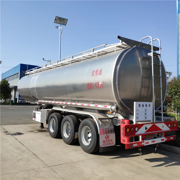 304 Food Grade Stainless Steel Tanker Trailer For Palm Oil Transport