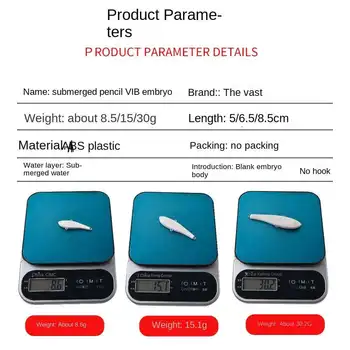 Wholesale CHEERY Artificial Hard Vibration Bait Unprinted VIB Fishing Lures for Saltwater Fish Ocean Boat Fishing Marlin Pike – Hard Lure – view 3