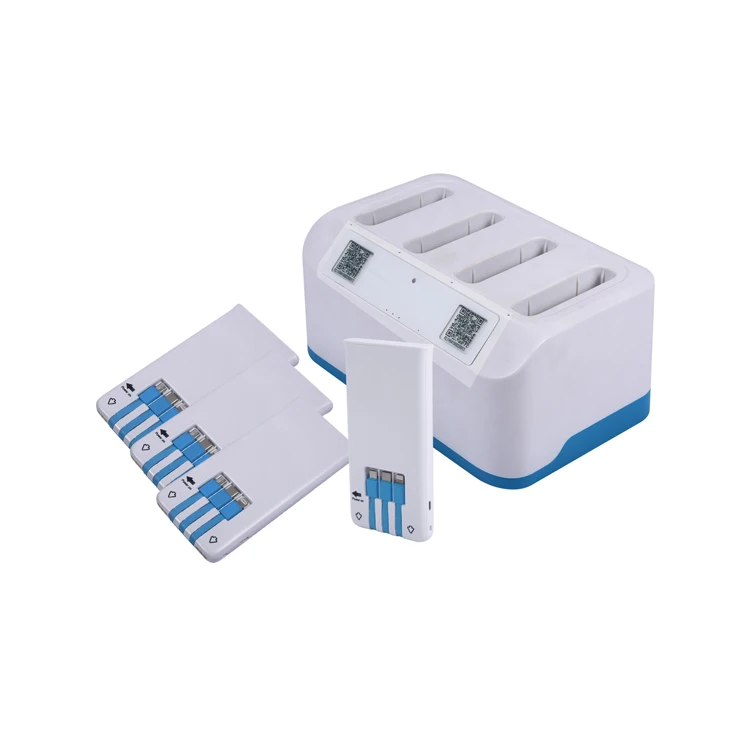 
 CS-S04 4 Слот поделиться портативный смарт-телефон Внешняя батарея зарядное устройство чехол Прокат Power Bank  