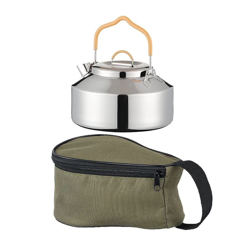 Hot Sale Portable Stainless Steel Camping Kettle 0.8l Lightweight